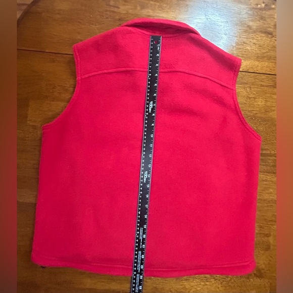 L.L.Bean Red Fleece Vest - Picture 4 of 4